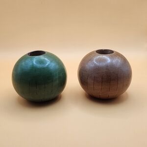 Handcrafted Juana Sosa A Chalucanas Made in Peru Folk Art Candle Holders